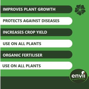 Envii SeaFeed Xtra features for our liquid seaweed fertiliser