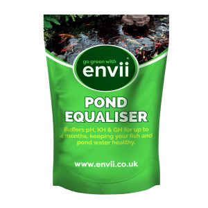 front view of Envii Pond Equaliser packet our pond ph buffer