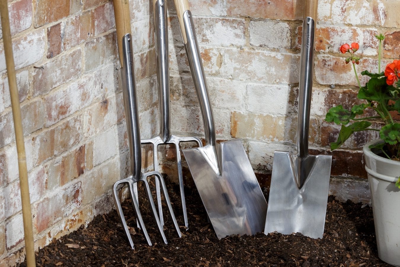 Gardeners Essential Tool By Roots And Shoots Trowel + Fork Ideal For Any Gardener Garden Trowel With Wooden Handle