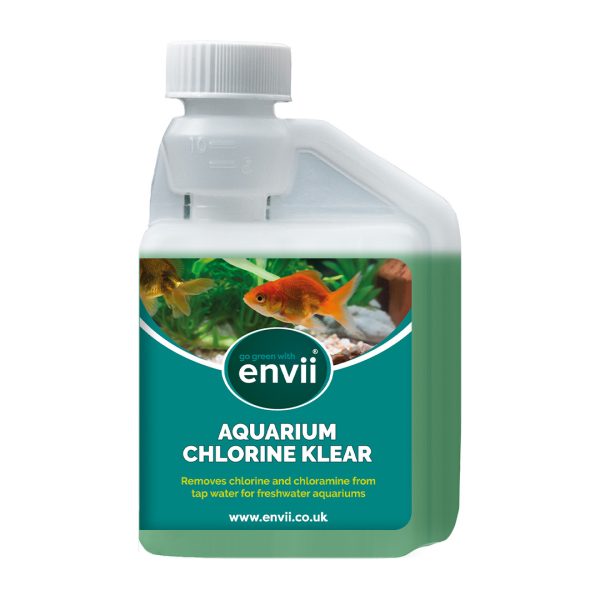 Front of Aquarium Chlorine Klear chlorine remover for fish tanks